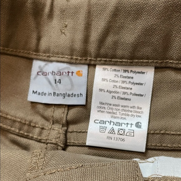 Carhartt Tan Chinos Youth 14 - Picture 2 of 4